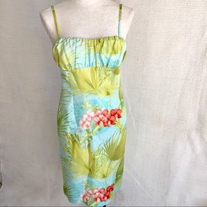 Tommy Bahama Dress Silk Tropical Hawaiian Print